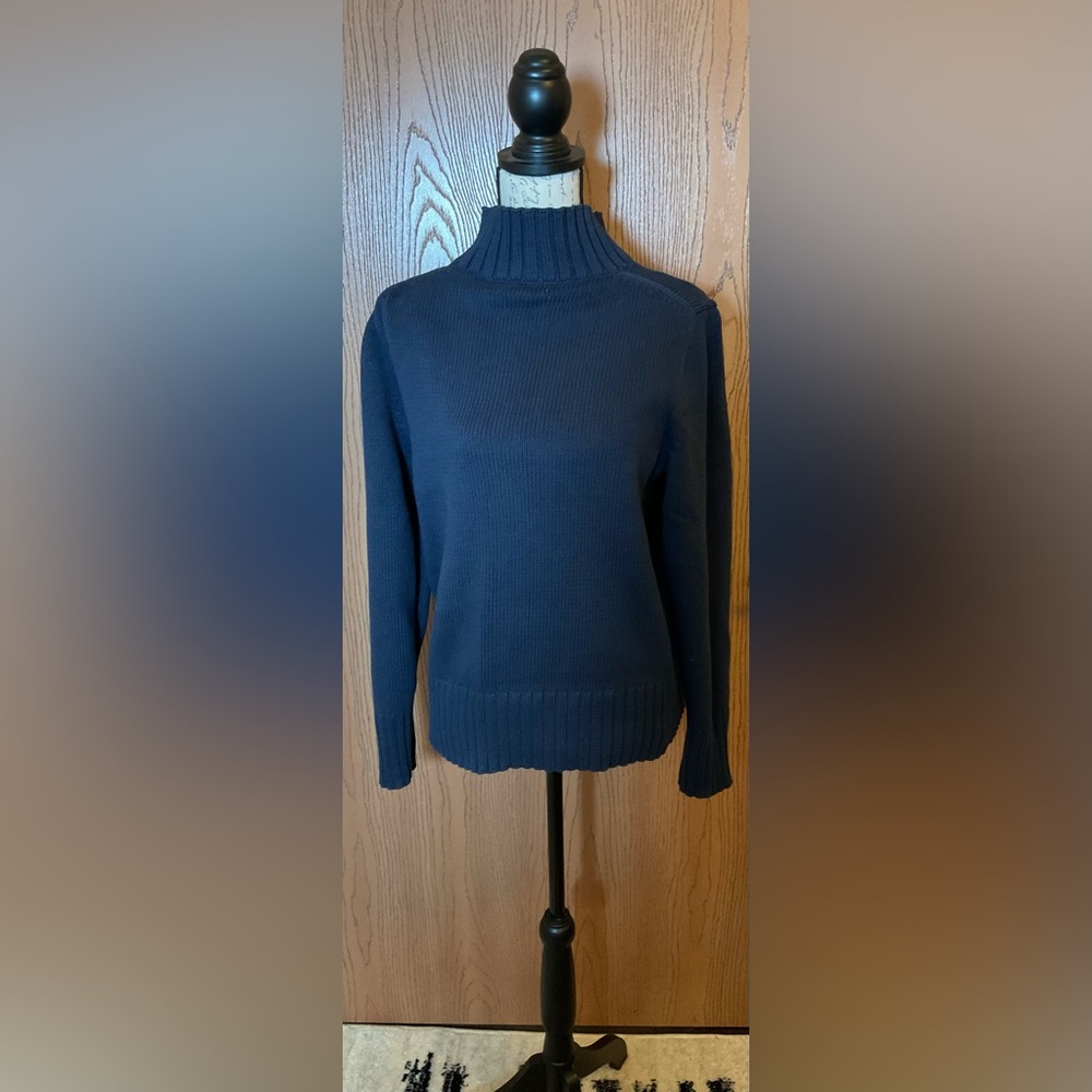 Navy turtleneck